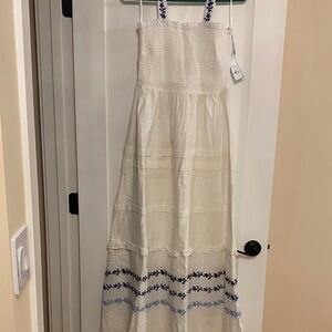 Draper James White and Blue Maxi Dress
